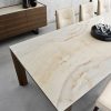 Extendable table Omnia marble effect by Calligaris