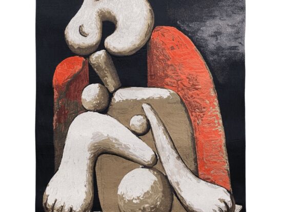 Tapisserie Femme au Fauteuil Rouge par Jules Pansu Mariette Clermont Meuble Laval